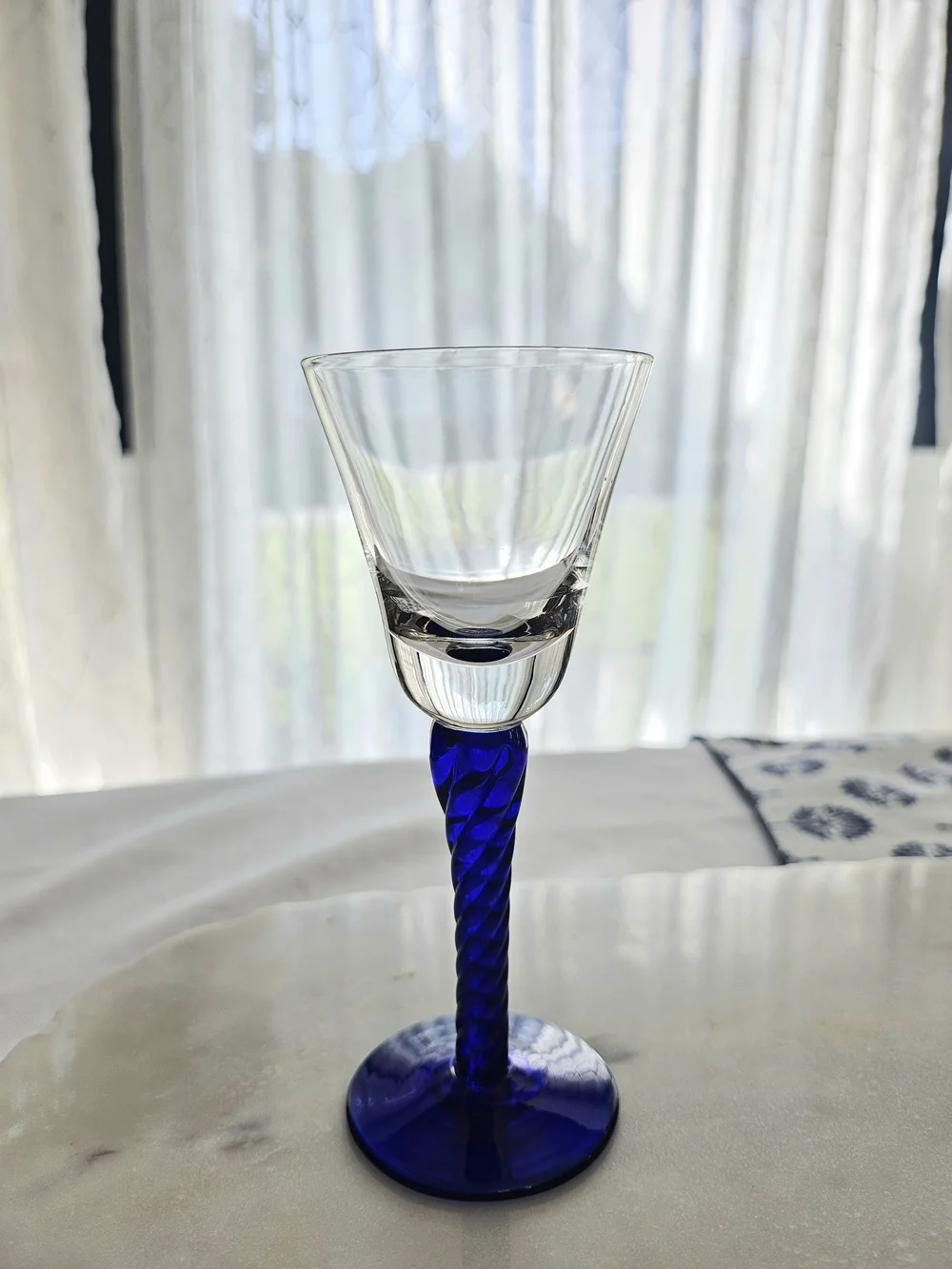 VTG The Bombay Company Colorful Twisted Spiral Stem Cordial Glasses Set of 5